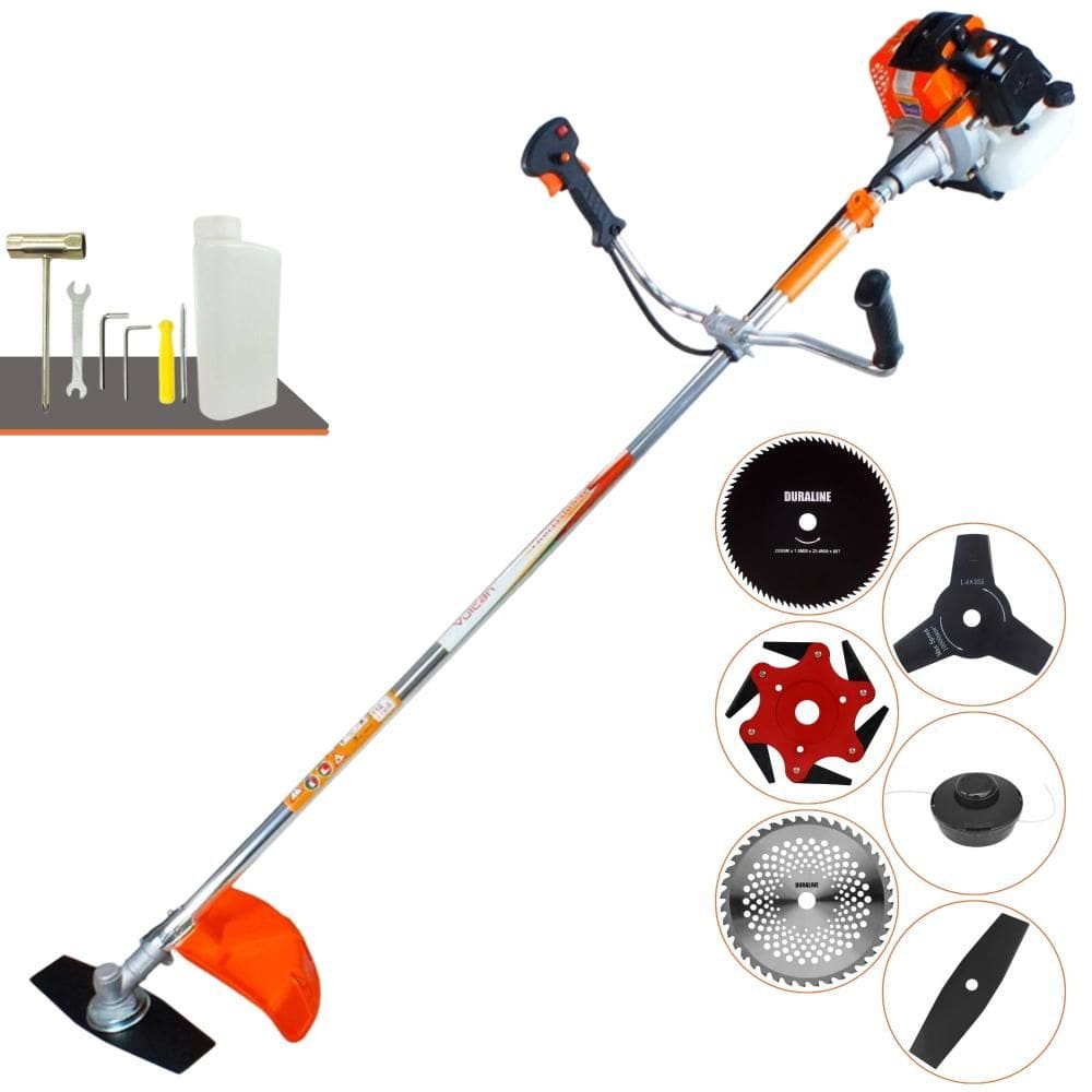 Roçadeira Multifuncional Completa Vulcan VR430S À Gasolina 2T 43cc 1,7HP Alta Rotação Ideal Para Todos os Tipos de Trabalhos Com 6 Opções de Cortes