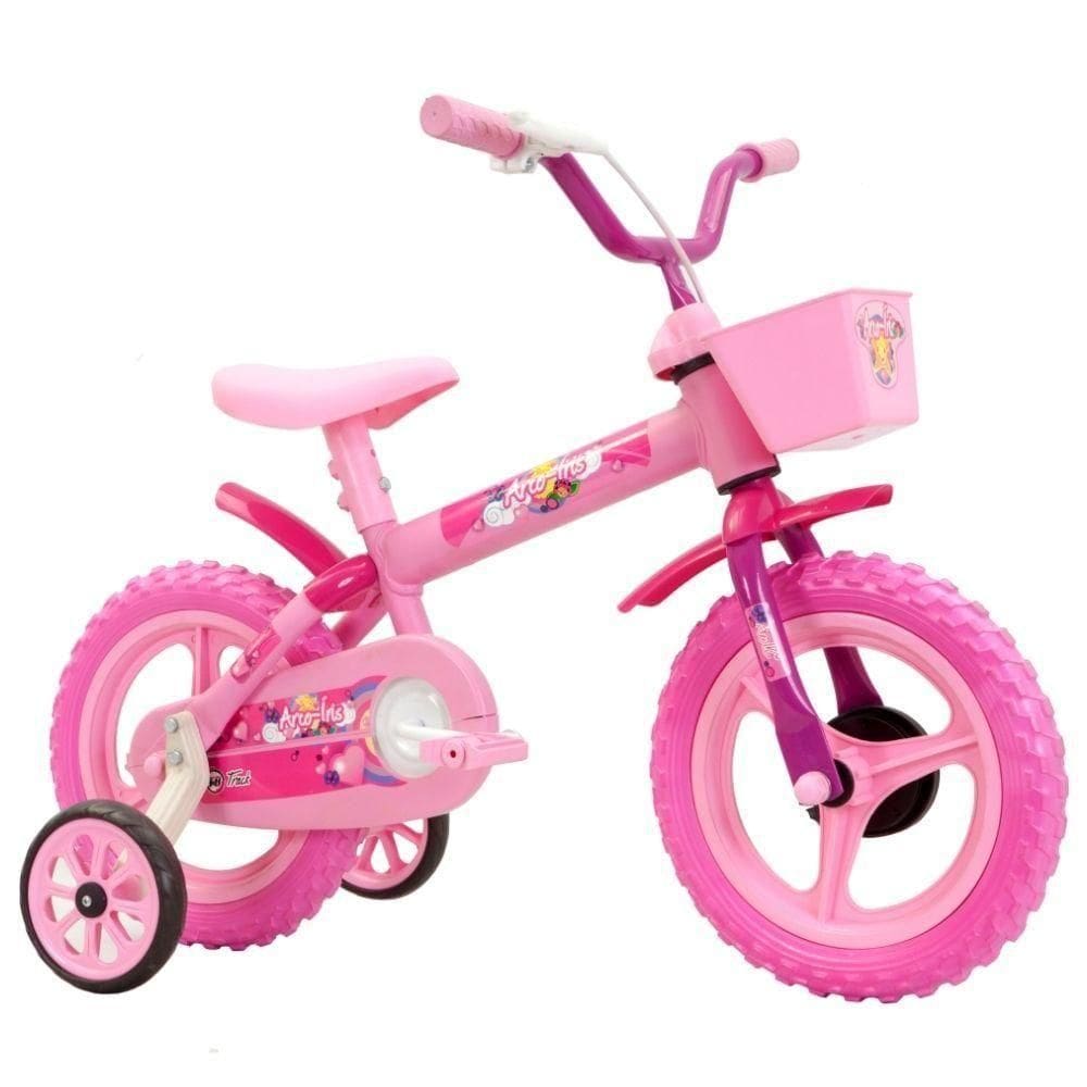 Bicicleta Infantil Track E Bikes Arco-Íris Aro 12 Freios A Tambor Rosa Rosa