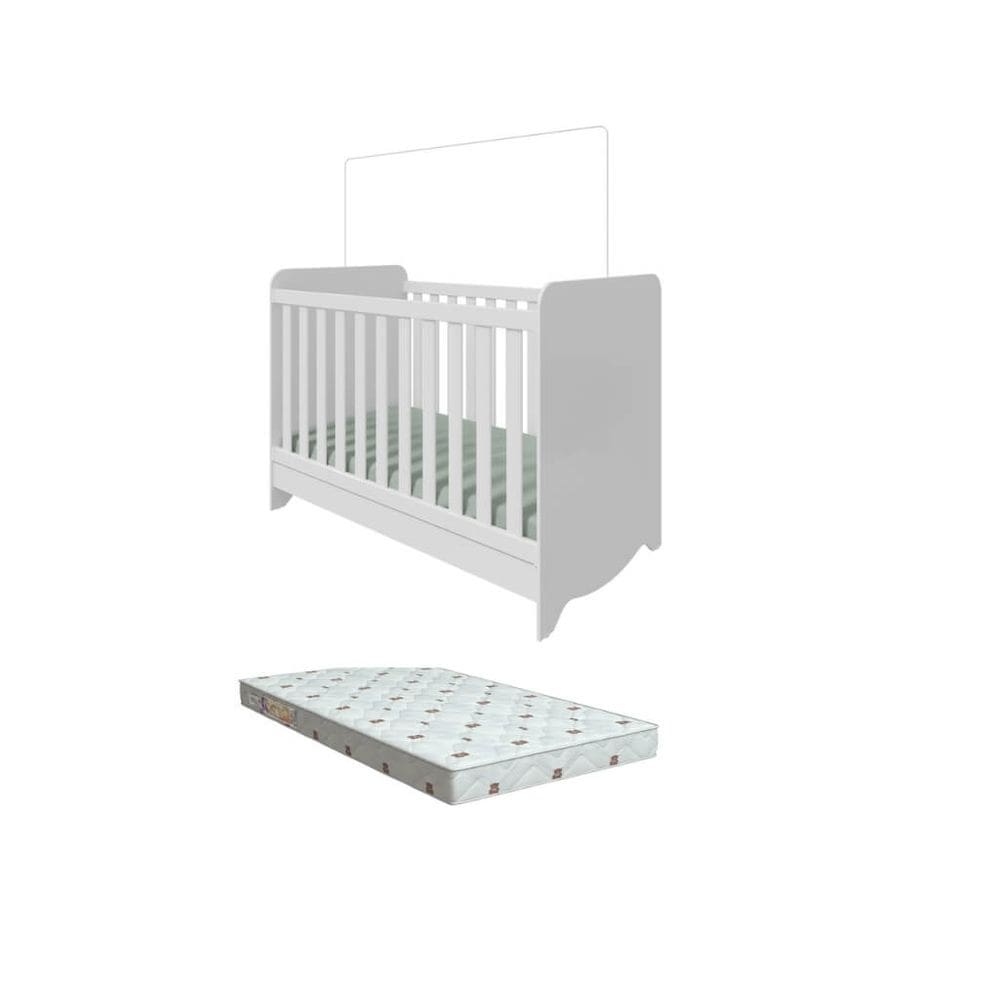 Berço Moveis Peroba Ben Americano 3x1 MDF + Colchão