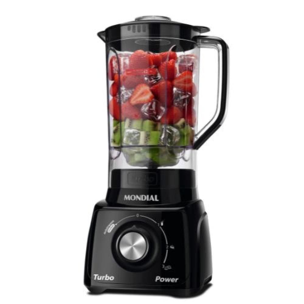 Liquidificador Mondial L-99 Fb 500W 3 Velocidades Preto 220V
