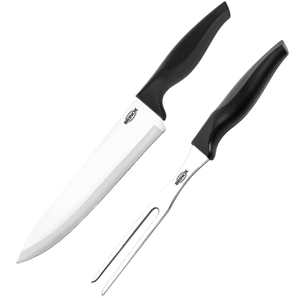 Conjunto De Facas Com 2 Peças Cross Preto - 2556-308 - Brinox