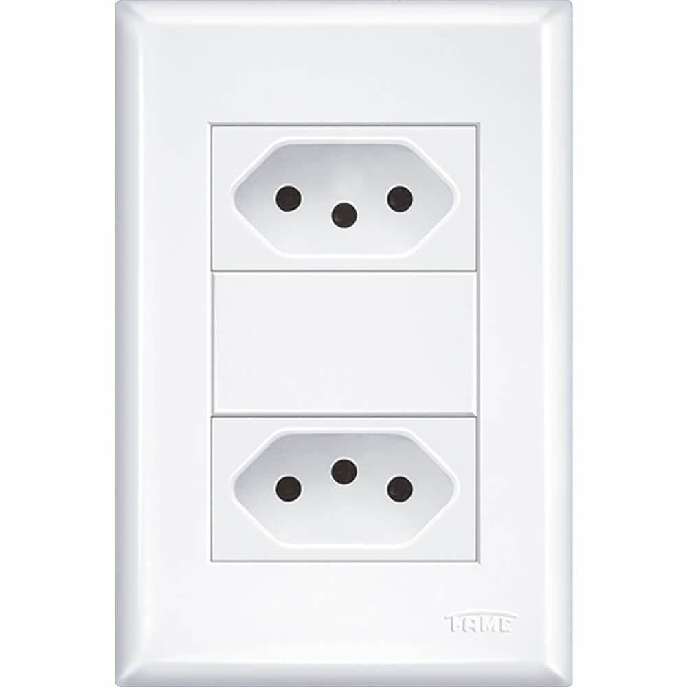 Conjunto 2 Tomadas Evidence 2p+t 20a 250 Volts 2916 - 10229164 - Fame 2 Tomadas 2p+t 20a Evidence - 2916 - Fame