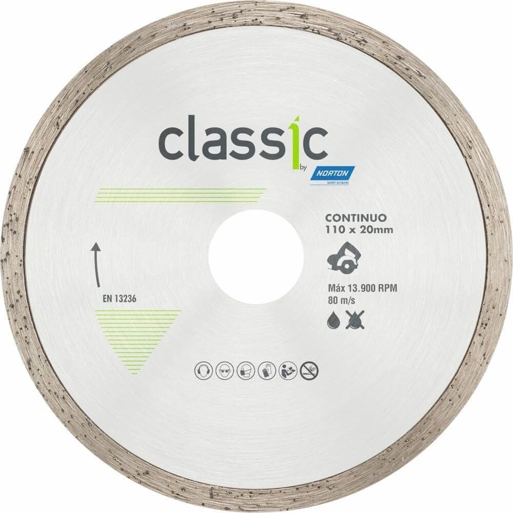 Disco Diamantado Para Corte Contínuo Classic 110x20mm - 70184693464 - Norton