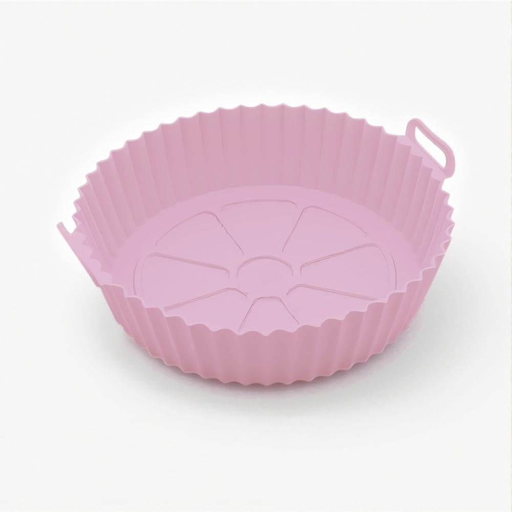 Forma de Silicone Rosa 16x4,5cm Reutilizável Antiaderente para Airfryer e Forno