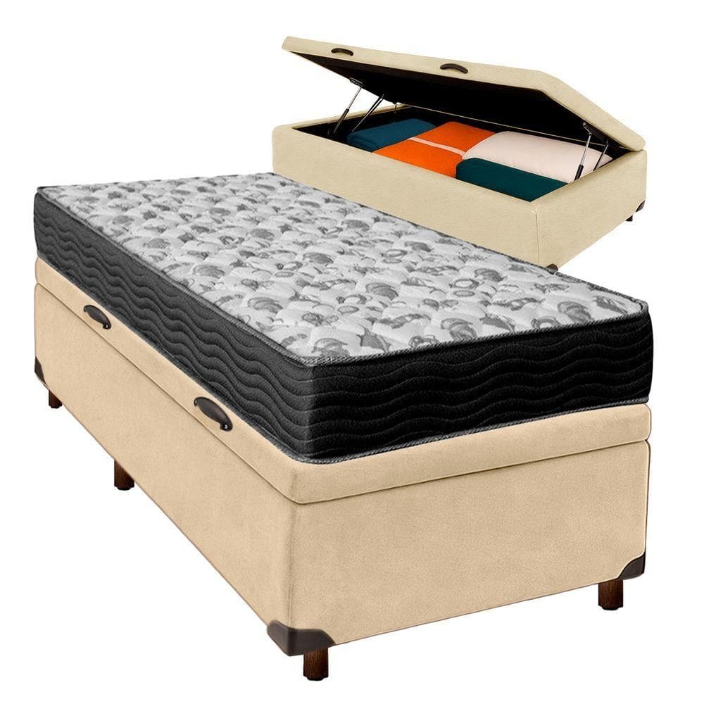 Colchão Solteiro D33 + Bau Blindado - Iso100 Ortobom