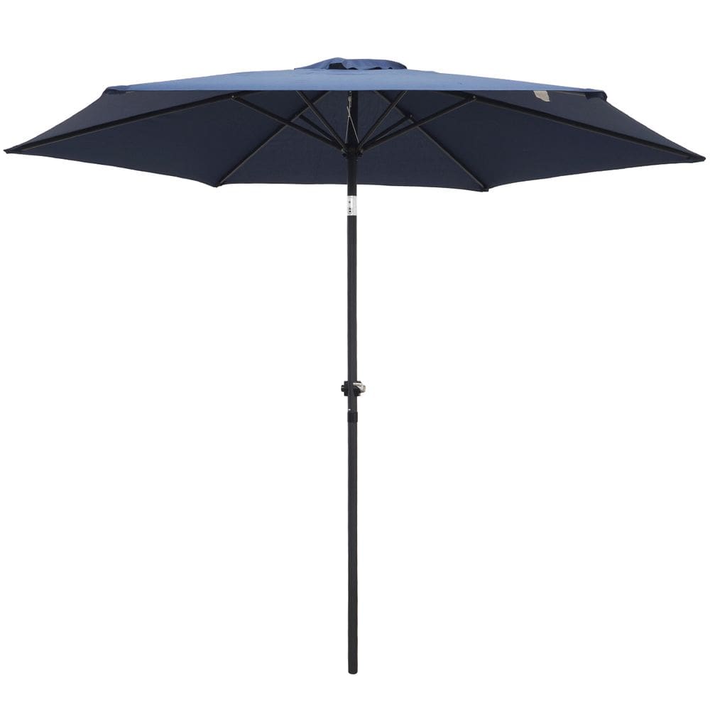 Ombrelone Central Articulado de Alumínio 2,70m com Manivela e Capa Azul Importway IWOBCAC-270AZ