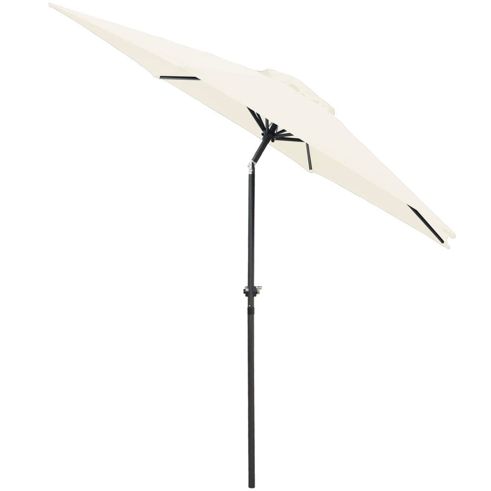 Ombrelone Central Articulado de Alumínio 2,70 metros com Manivela Branco Importway Iwobca-270br