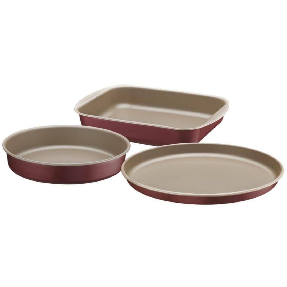 Jogo De Assadeiras Vermelhas Em Alumínio Antiaderentes Com 3 Peças - 20099784 - Tramontina