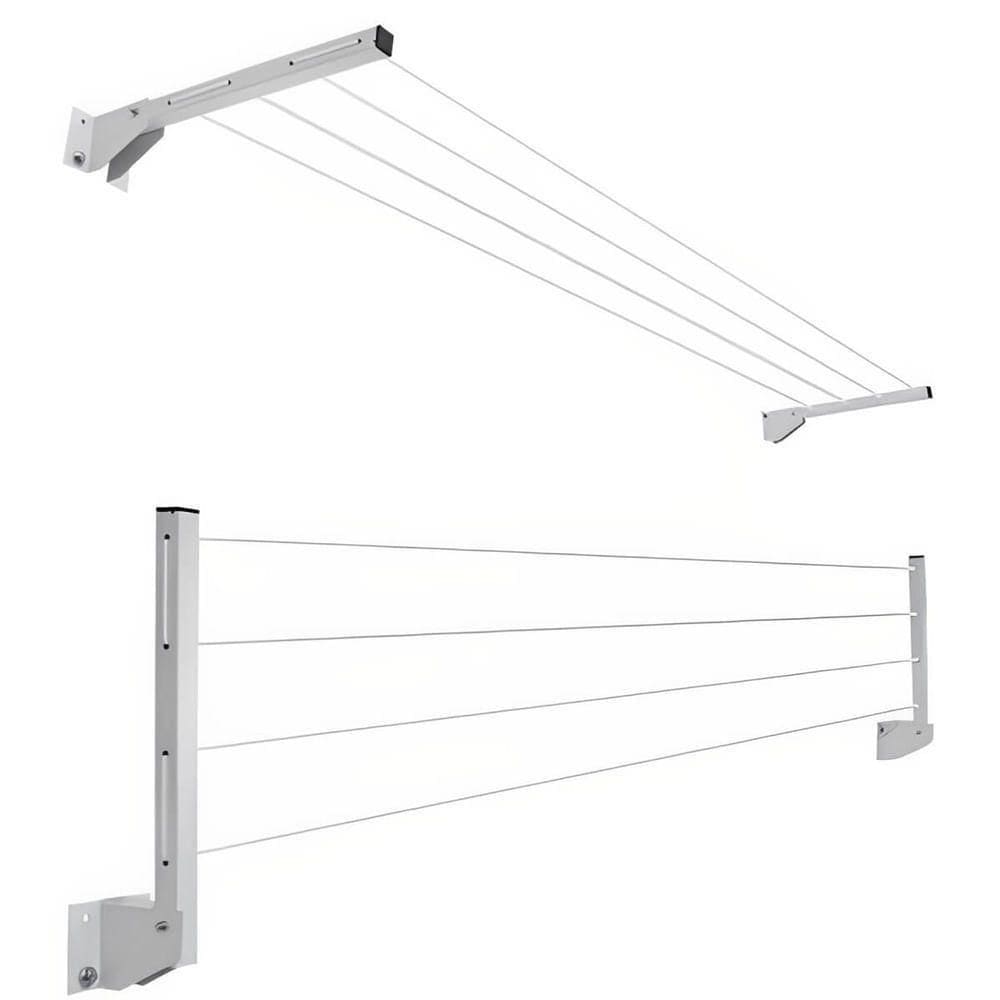 Varal Dobrável De Aço Branco - 1100 - Numeral