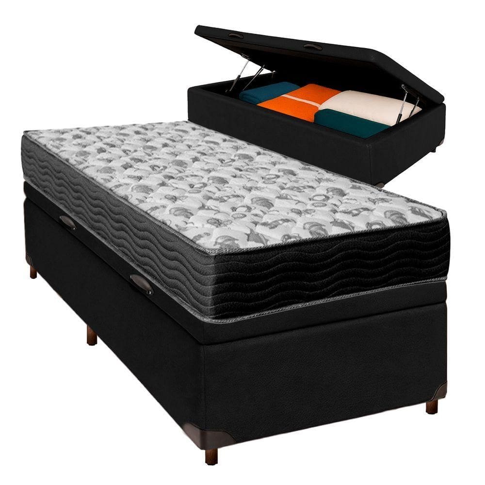 Colchão Solteiro D33 + Bau Blindado - Iso100 Ortobom