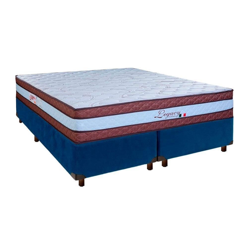 Cama Box Bau + Colchão Casal Molas Ensacadas Legaccy Paropas