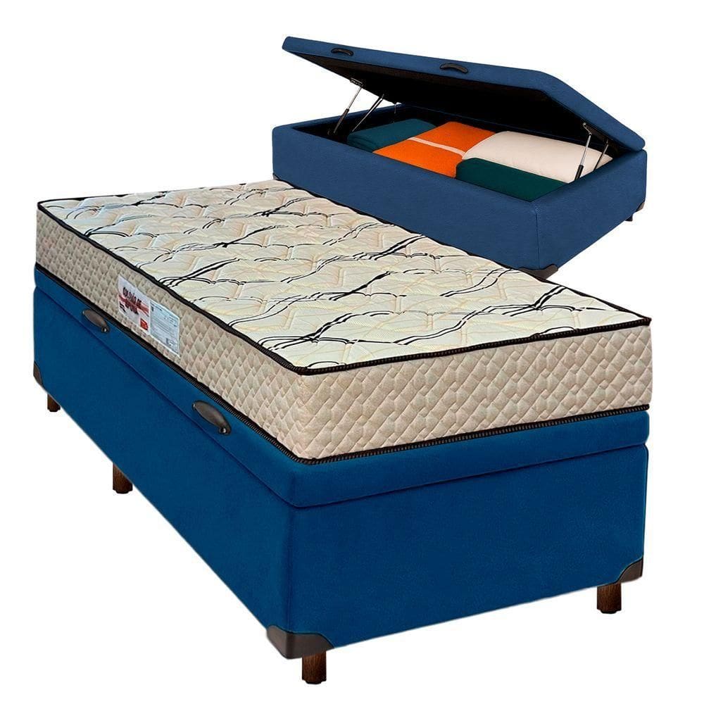 Cama Box Bau + Colchão Solteiro D33 Maxsono Paropas
