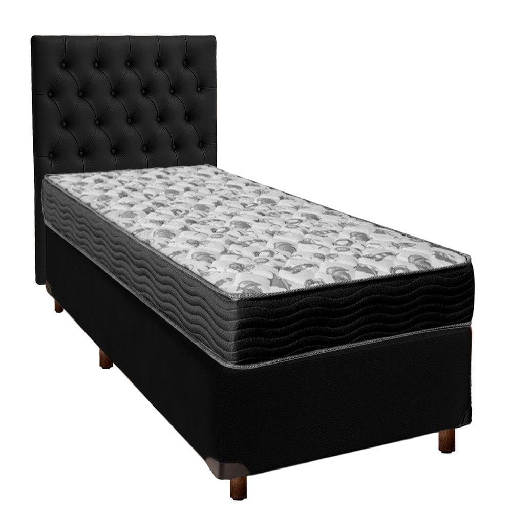 Kit Cama Box + Cabeceira + Colchão Solteiro D33 - Iso100 - Ortobom