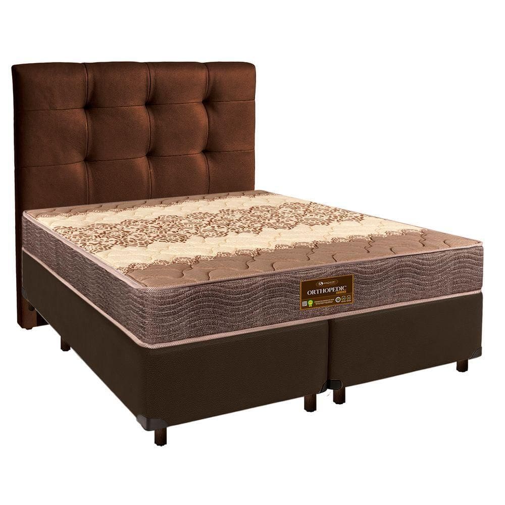 Kit Cama Box + Cabeceira + Colchão Queen D26 - Ortophedic - Sankonfort