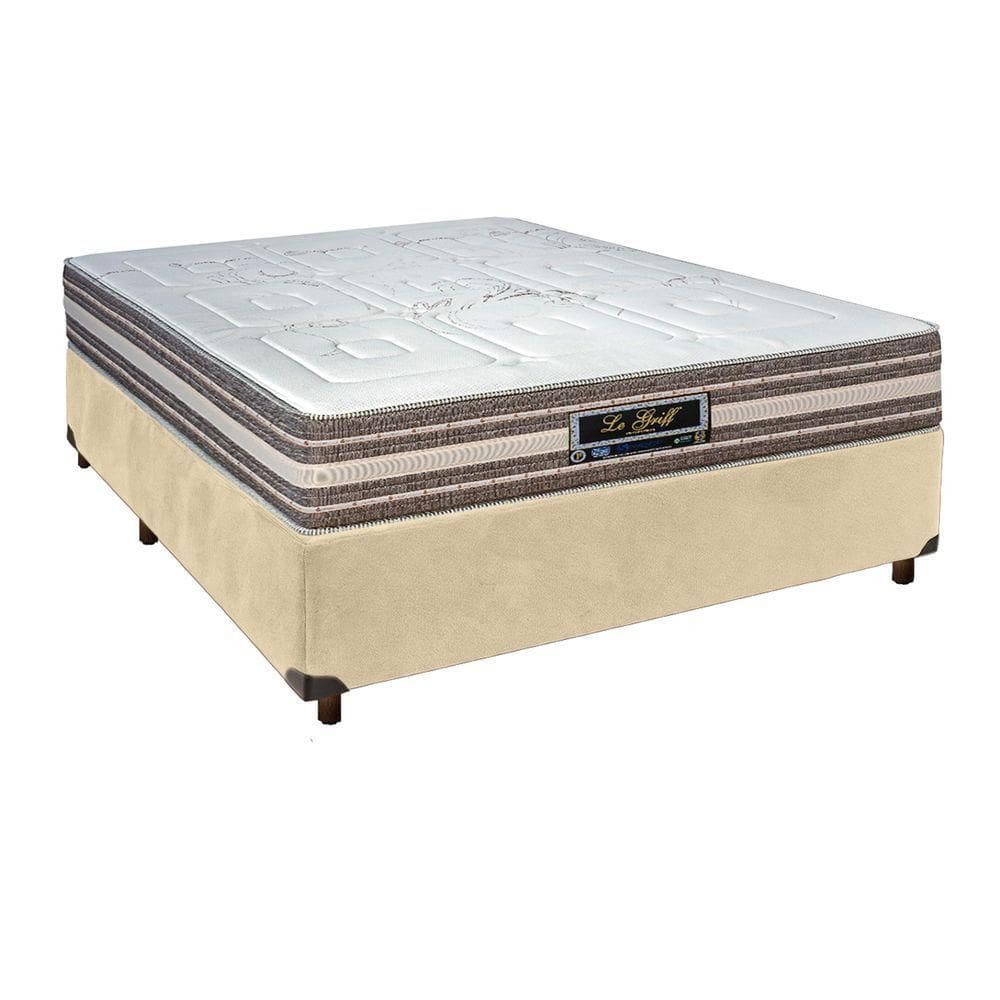 Colchão Casal Molas Ensacadas + Box Perola - Legriff Sankonfort