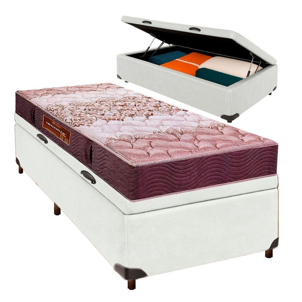 Colchão Solteiro D26 + Bau Blindado - Ortophedic Sankonfort