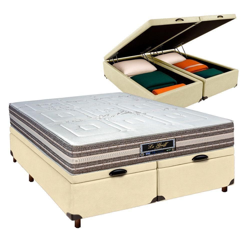 Colchão Casal Molas Ensacadas + Bau Blindado - Legriff Sankonfort