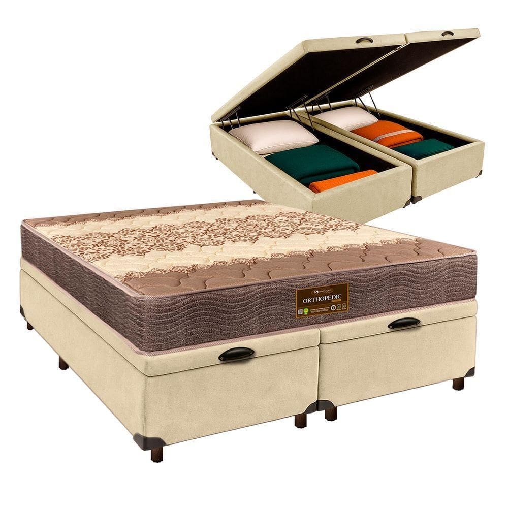 Colchão Queen D26 + Bau Blindado - Ortophedic Sankonfort