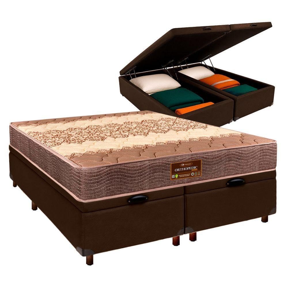 Colchão Casal D26 + Bau Blindado - Ortophedic Sankonfort