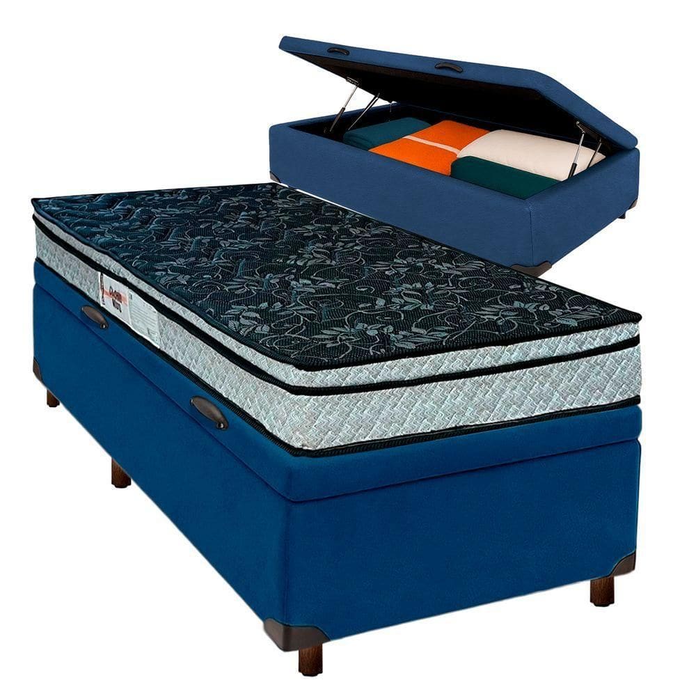 Colchão Solteiro D28 + Bau Blindado - Conforto Paropas