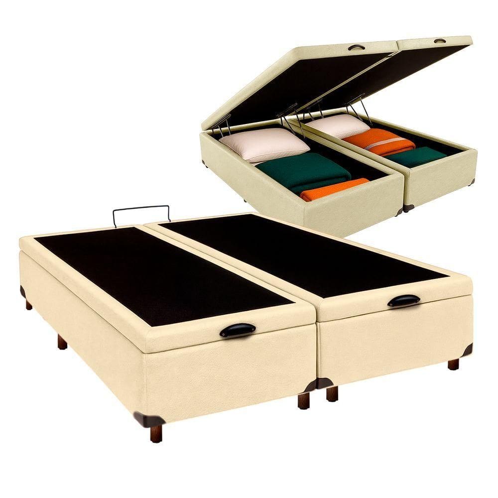 Cama Box Bau Casal Blindado Nature Begetiza 138x188