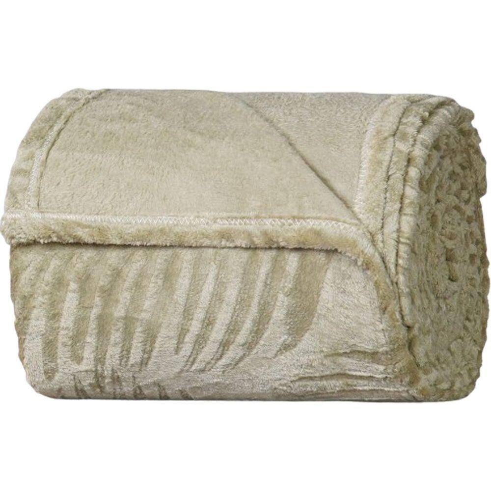 Manta Queen Brushed New Microfibra Flannel 100% Poliéster 220x230 Folha Seca