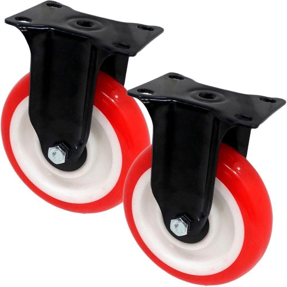 Kit 2 Roda Rodinhas Rodizio Reforçado Anti Risco De 125x32mm