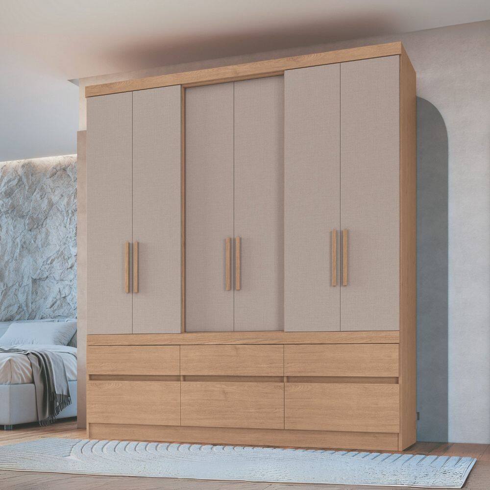 Guarda-roupas 6 Portas 6 Gavetas Cronos Angelin/Duna