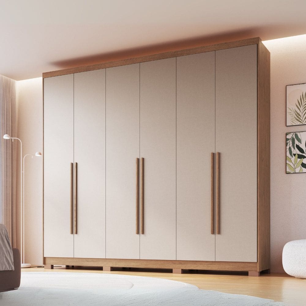 Guarda-roupa 6 Portas 6 Gavetas Brescia Cedro/Duna
