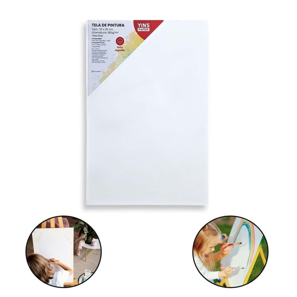 Tela De Pintura Fina 20x30 100% Algodão Pronta Qualidade