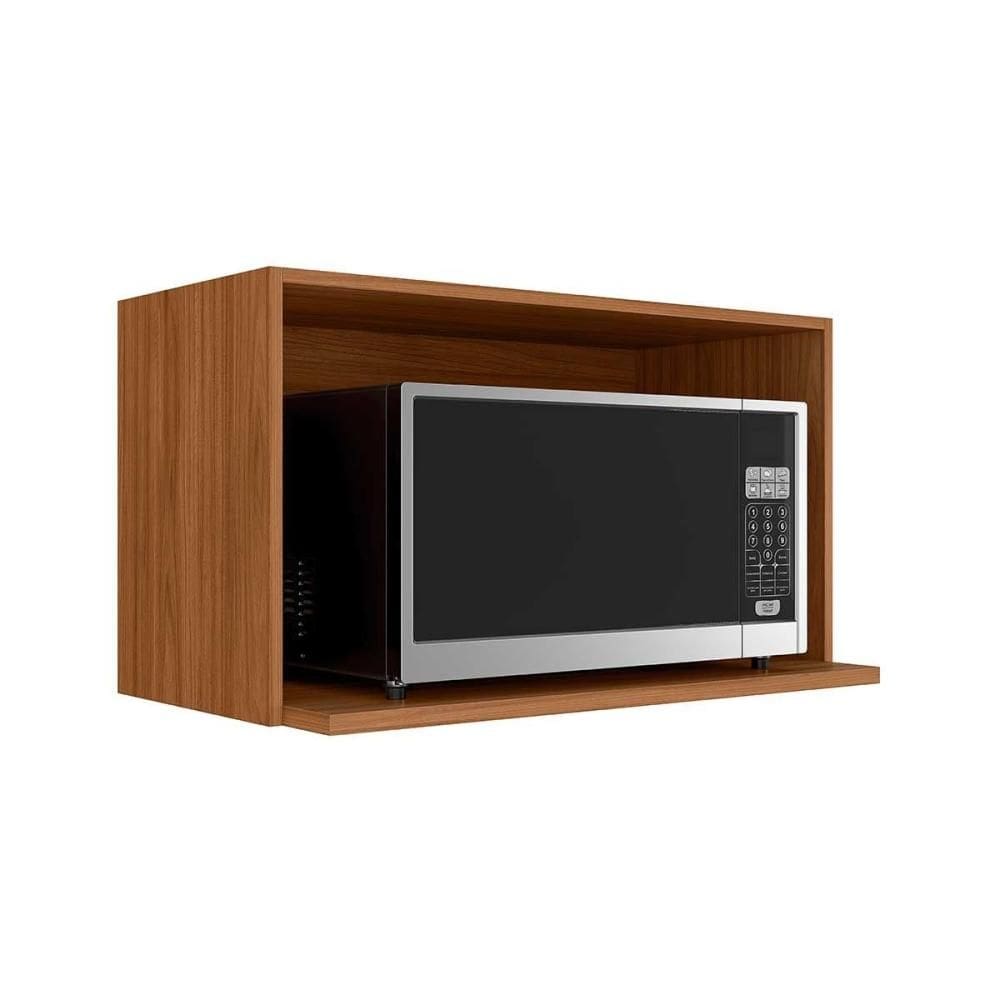 Nicho p/ Cozinha Proença Suporte p/ Microondas 80cm Nogueira Touch - Demóbile