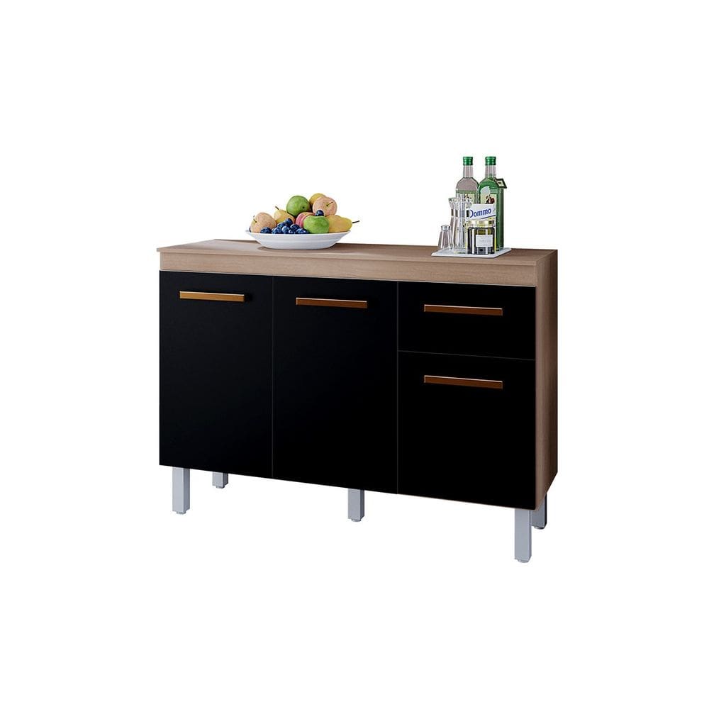 Balcão de Cozinha 3 Portas 1 Gaveta 120 cm Vitorina