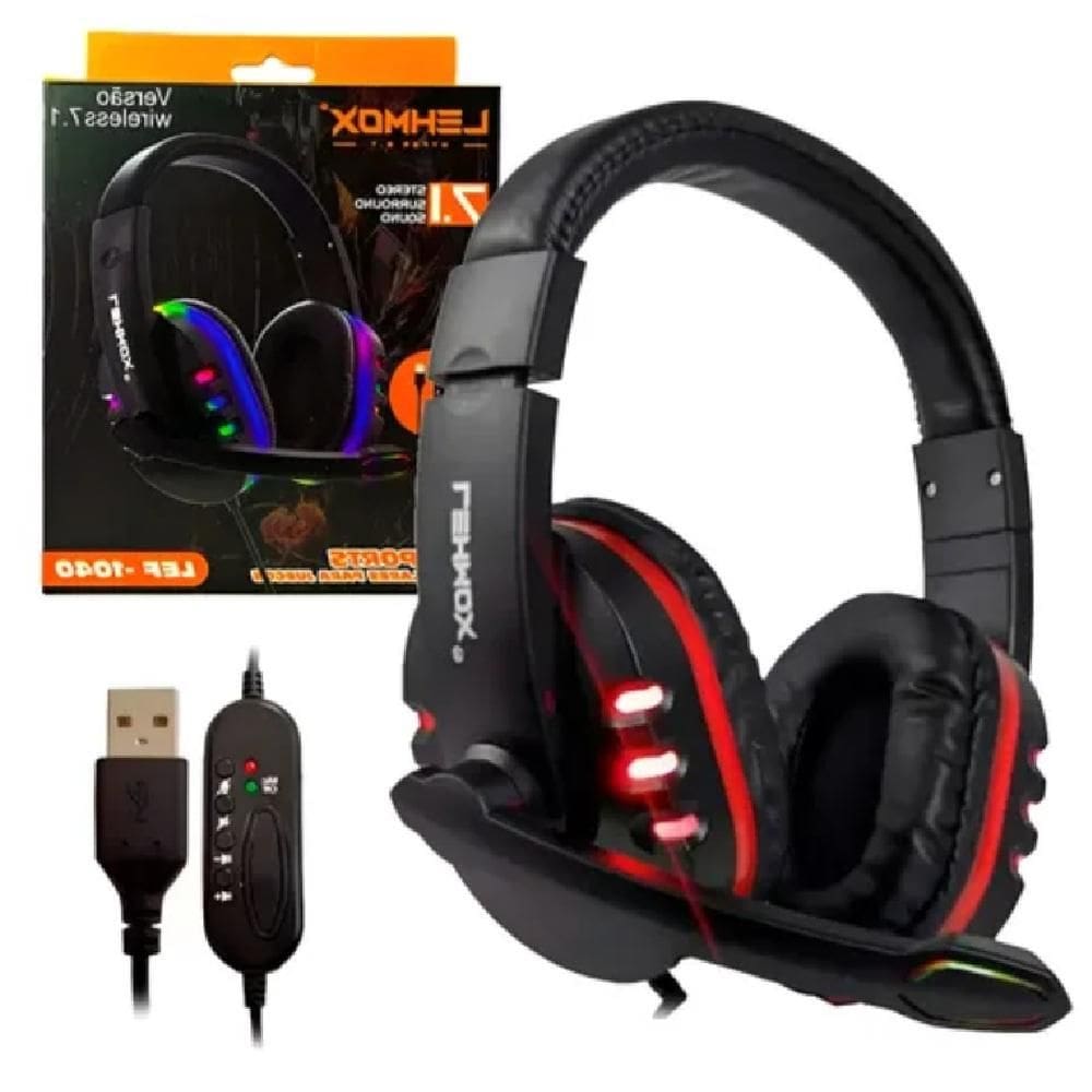 Fone De Ouvido Headset Gamer Microfone 7.1 USB Para Pc Notebook