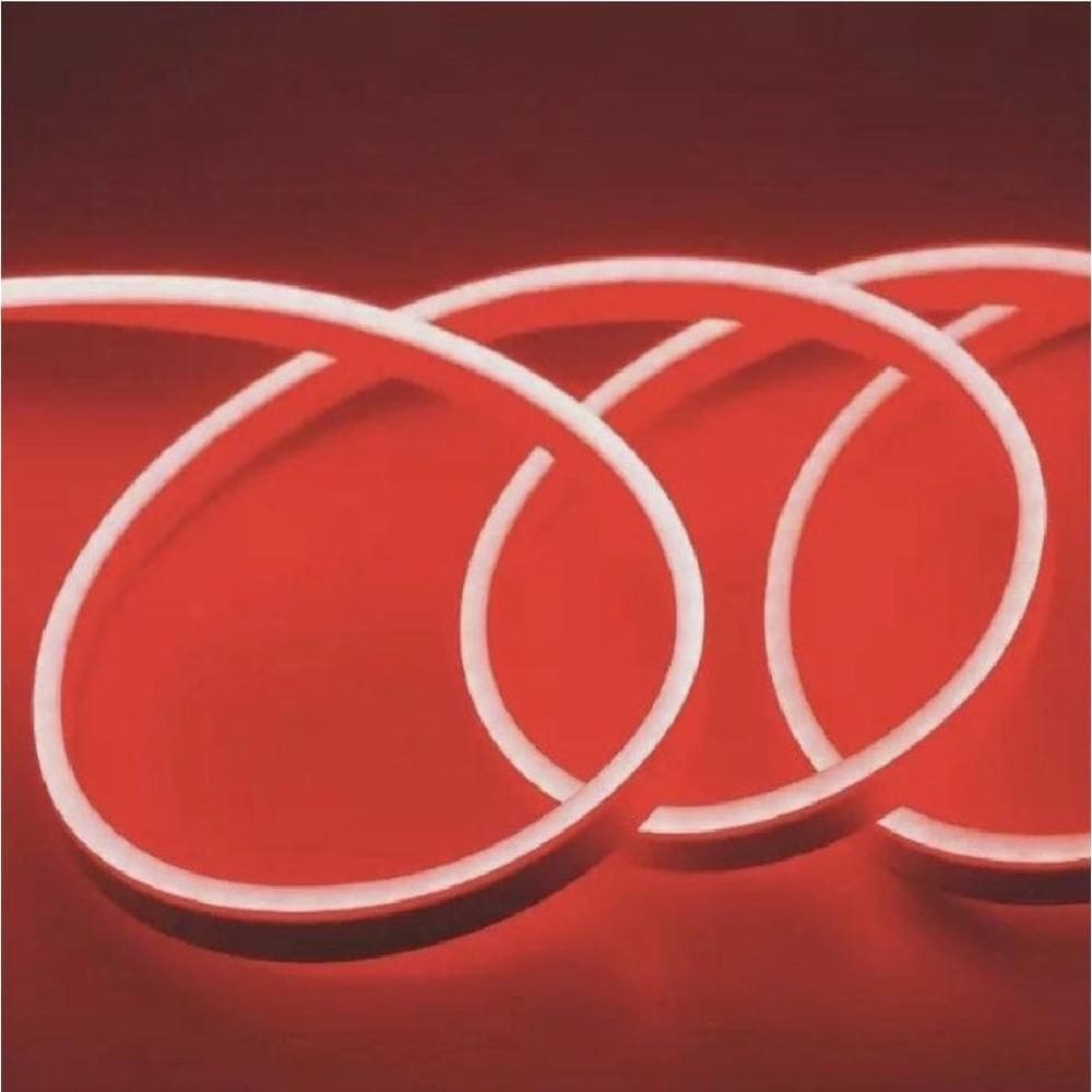 Fita Led Mangueira Neon 5 Mts Iluminação Flexível Corte 2.5 Cm - Vermelho