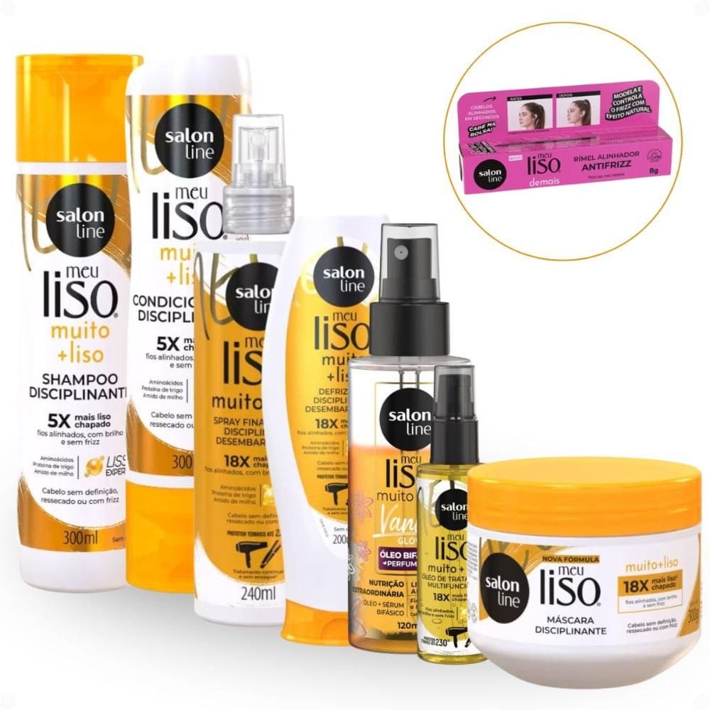 Kit Salon Line Meu Liso Muito + Liso Completo + Mimo