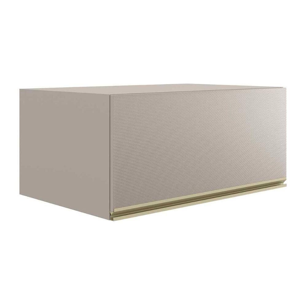 Armário Aéreo p/ Cozinha Proença c/ 1 Porta Basculante 80cm Nogueira Touch/Nude Prime - Demóbile