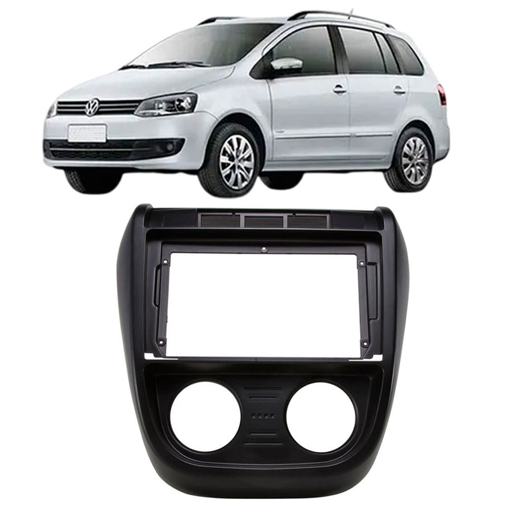 Moldura 9 Polegadas Fox Crossfox Spacefox 2004 à 2010 Preta Painel Multimidia Expex Epx9vw007 Som