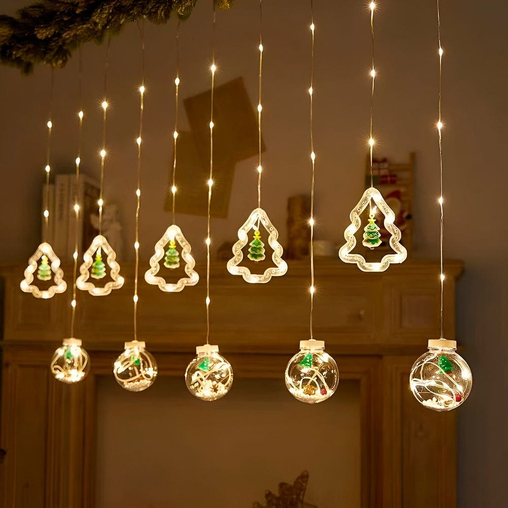 Cordão LED Pisca Pisca 3m Natal Globo Branco Quente 110v