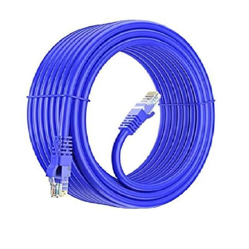 Cabo De Rede Plus Cable Pc Eth5e Patch Cord Cat 5 Azul 30 Metros