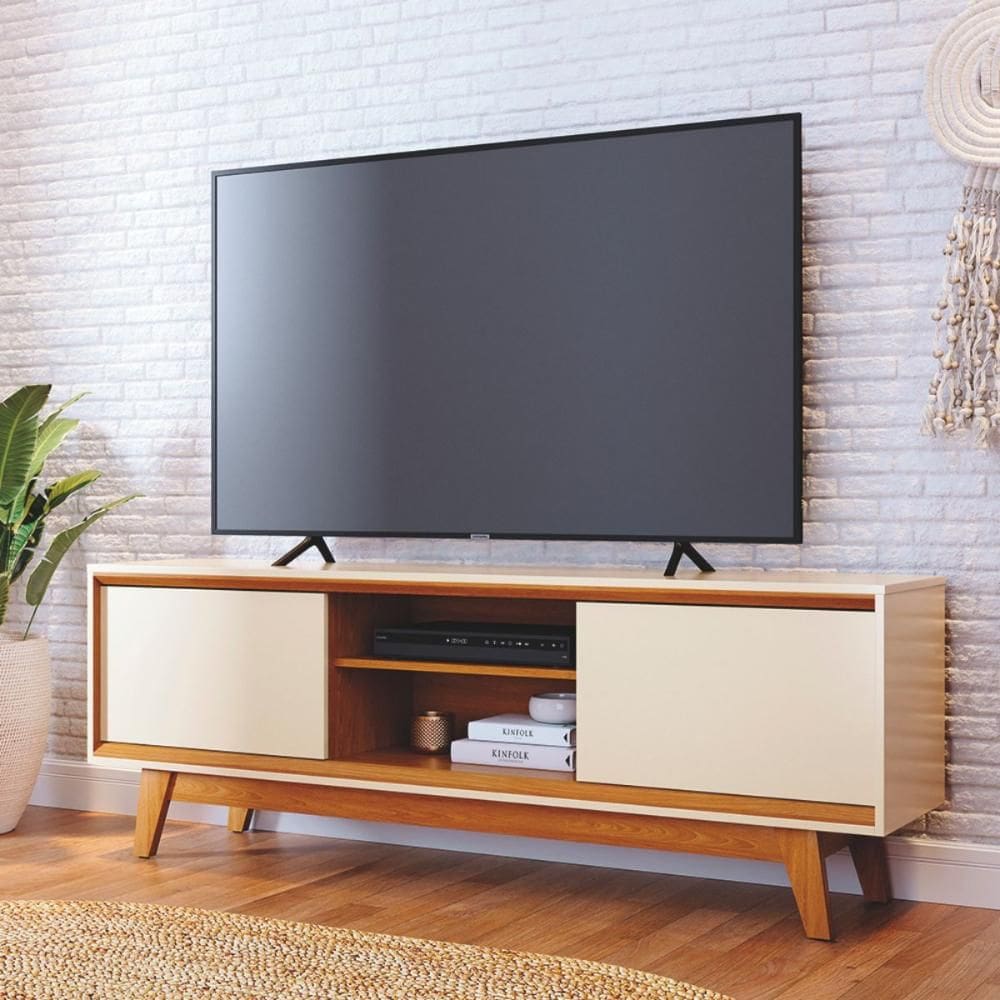 Bancada Atlas com Portas Cinamomo/Off-White