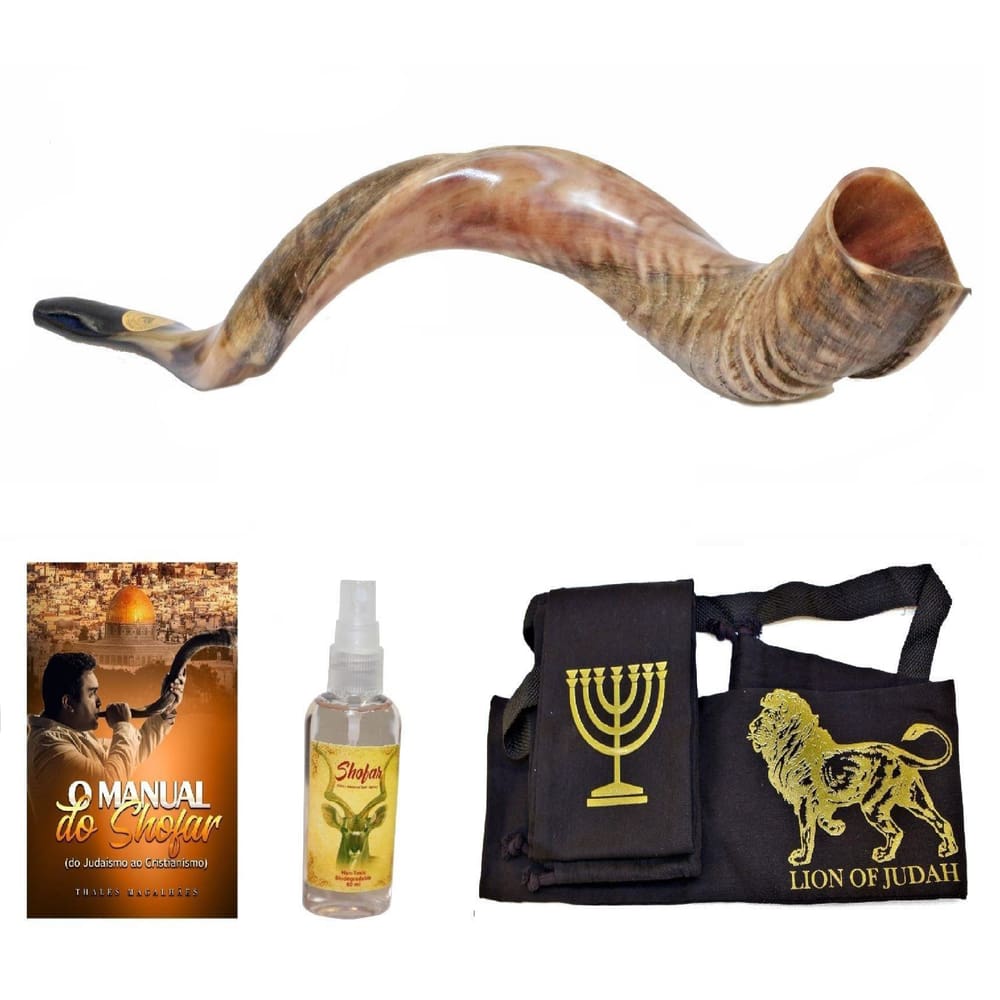 Shofar De Chifre Antilope + Capa + Livro - 96 A 100 Cm