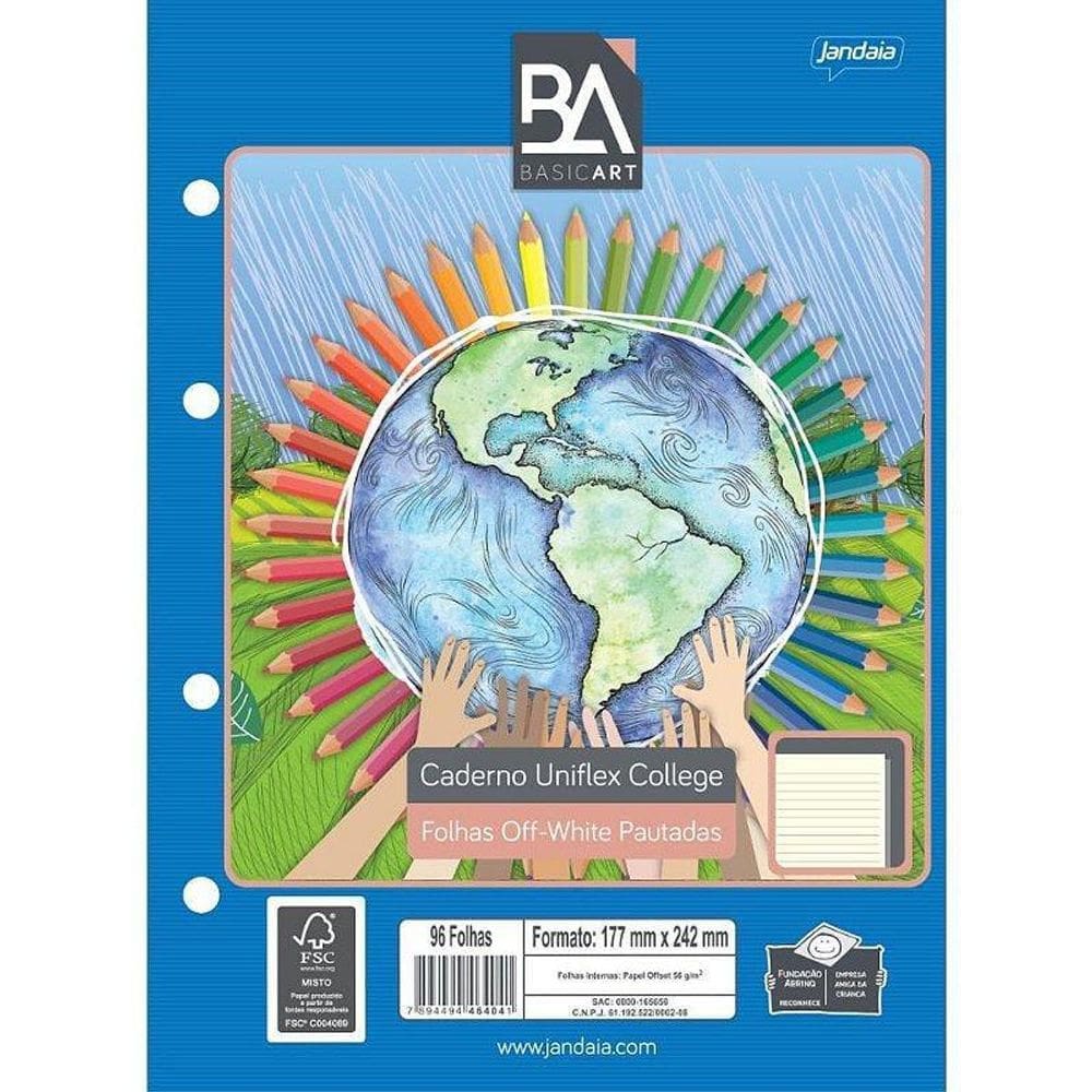 Bloco Uniflex Off White 80 Fls - Qualidade Excelente