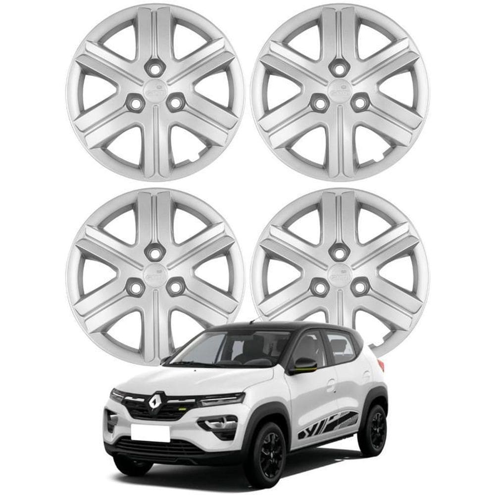Jogo Calota Aro 14 Renault Kwid Zen Cubo Padrão