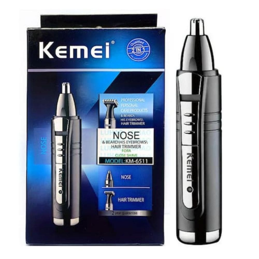 Aparador Cortador Pelos Barbeador Nariz Orelhas Kemei 2 Em 1