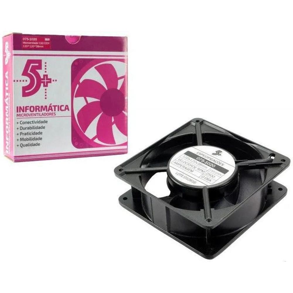 Microventilador 120 X 120 X 38Mm - 110 / 220V Com Rolamento