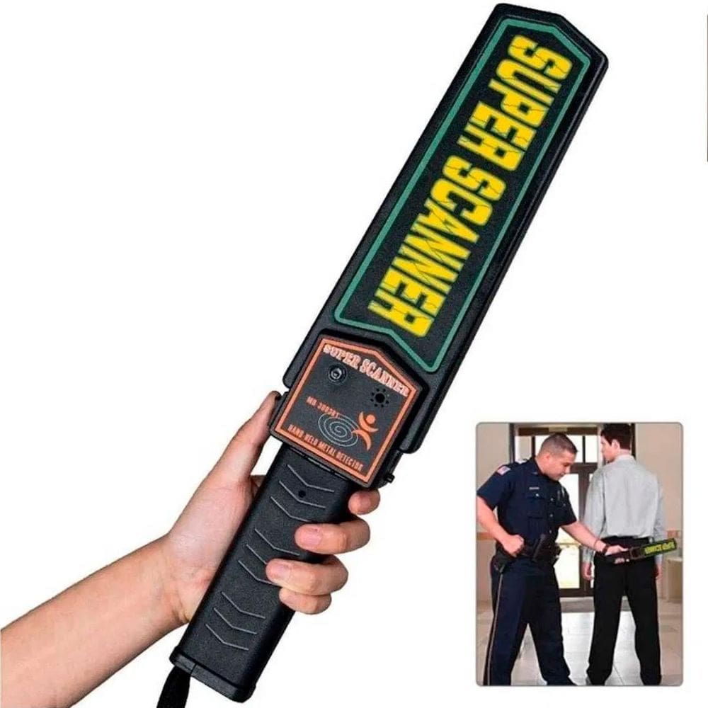 Detector Metais Bastão Portátil Recarregável - Alta Precisão