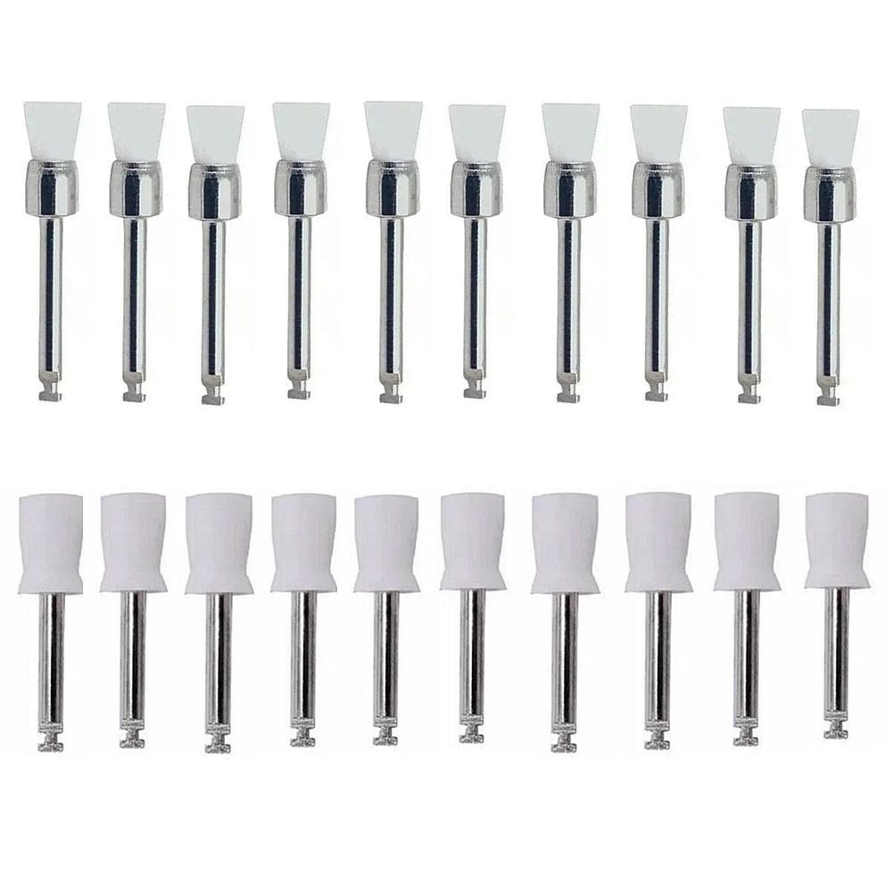 Kit 10 Escovas Robson + 10 Taças Borracha Profilaxia E