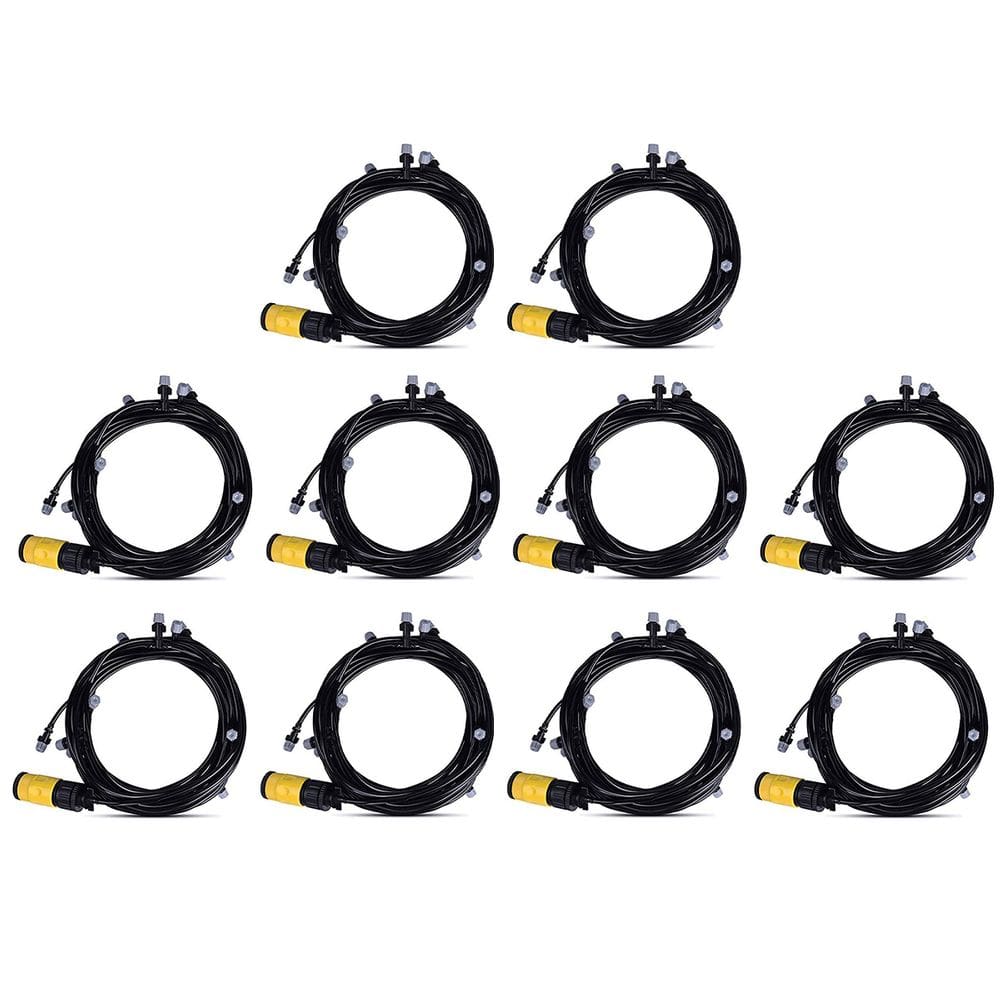 Mangueira Climatizadora Kit 10 Uni Sistema Irrigacao 10 Metros Jardim Grama Quintal