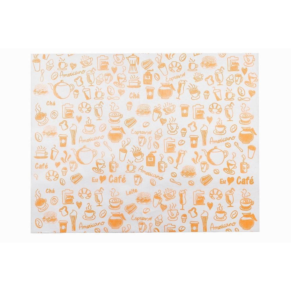 Papel Para Frios 30X38 Estampa Laranja 500 Folhas