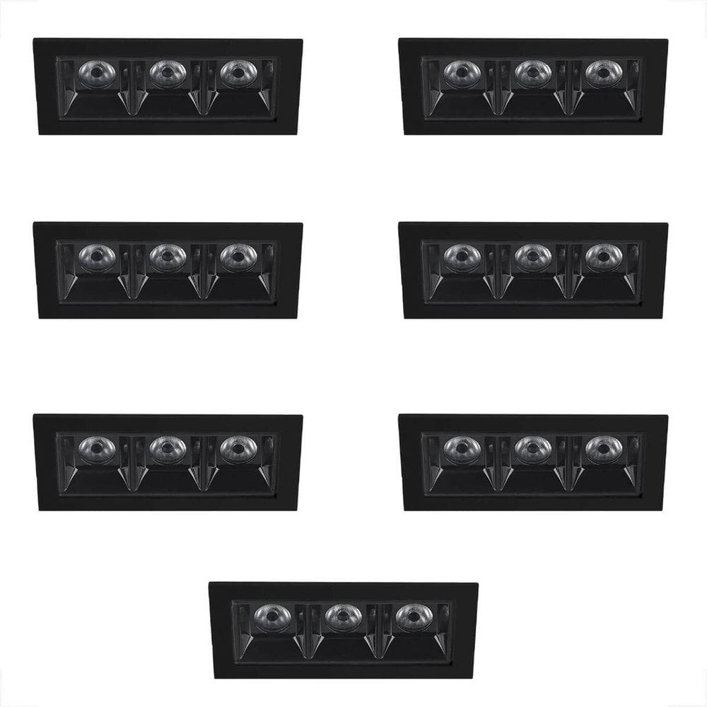 Kit 7 Spot Triplo Micro Led Embutido Downlight 3000K Bet58